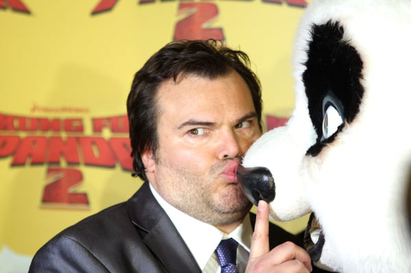 Jack Black as Kung Fu Panda, who also took his time to believe in himself